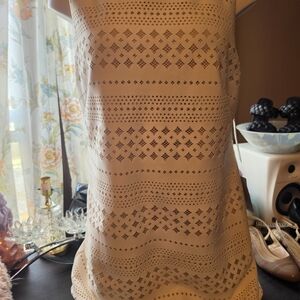 Eliza J White & Cream Cut Out Dress